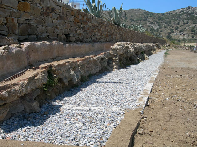 Restoration of the ancient aqueduct in the region of Aghios Thalelaios, Naxos.